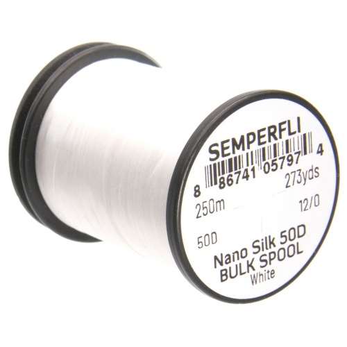 Semperfli Nano Silk 50D 12/0 White Bulk 250m